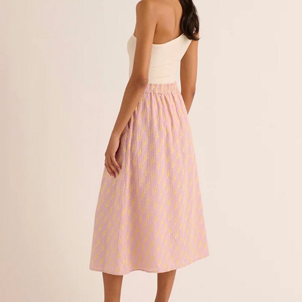 Like New* Balzac Paris Sally skirt with pink and yellow embroidery | size 40 - Picture 11 of 13